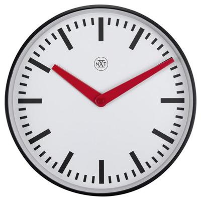 NeXtime NX-7360ST Stationsklok - 25.5cm - Stille Wandklok - Wit - NXt By - "Newcastle" NeXtime NX-7360ST Stationsklok - 25.5cm - Stille Wandklok - Wit - NXt By - "Newcastle"