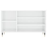 Schoenenkast 102x36x60 cm bewerkt hout hoogglans wit - thumbnail