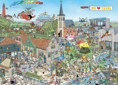 Jumbo Jan van haasteren legpuzzel - rondje texel, 1000st. - thumbnail