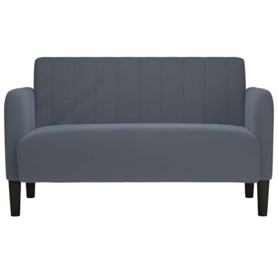 Loveseat bank 109 cm fluweel donkergrijs Loveseat bank 109 cm fluweel donkergrijs