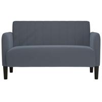 Loveseat bank 109 cm fluweel donkergrijs - thumbnail