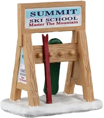 Lemax ski rack sign kerstdorp accessoire Vail Village 2023