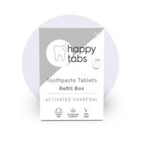 Happy Tabs Tandpasta tabletten mint charcoal fluoridevrij nav (120 Tabletten) - thumbnail