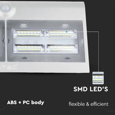 V-TAC 8278 VT-767-7-W Wandlamp op zonne-energie LED LED 7.00 W Wit, Zwart V-TAC 8278 VT-767-7-W Wandlamp op zonne-energie LED LED 7.00 W Wit, Zwart