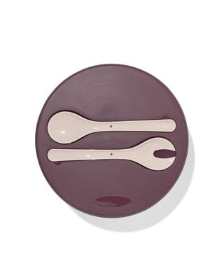 HEMA Saladeschaal ⌀28x10cm inclusief bestek roze