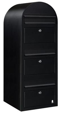 Bobi BrievenbusTrio 9005 Struktuurzwart - 01.01.06.35