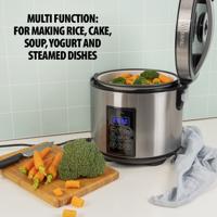 Tristar RK-6138 Stoomkoker Met display, Rijstkookfunctie, Anti-aanbaklaag, Met maatbeker, Timerfunctie Staal - thumbnail