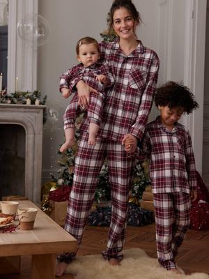Geruite kerstpyjama voor dames familie-capsulecollectie rood, geruit