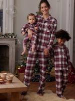 Geruite kerstpyjama voor dames familie-capsulecollectie rood, geruit - thumbnail
