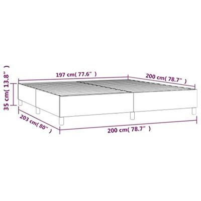 Bedframe zonder matras stof donkerbruin 200x200 cm Bedframe zonder matras stof donkerbruin 200x200 cm