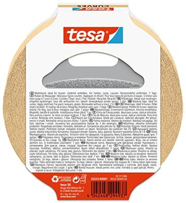 tesa KURVEN 56533-00001-02 Maskeertape Beige (l x b) 25 m x 25 mm 1 stuk(s) tesa KURVEN 56533-00001-02 Maskeertape Beige (l x b) 25 m x 25 mm 1 stuk(s)