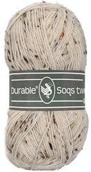 Durable Soqs tweed 326 Ivory - Haakgaren / Breigaren