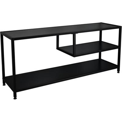 TV Meubel Trion Bravino - 120x50x33 cm - Zwart - Industrieel - Metaal & MDF - Modern TV Kastje