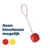 Trixie bal aan touw natuurrubber drijvend assorti - thumbnail