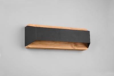 Trio Wand lampArino 35cm zwart met houtbruin - 224819132