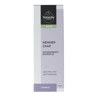 Hennepzaad koudgeperst basisolie bio glazen fles 100 Milliliter