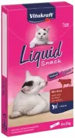 VITAKRAFT Cat Liquid-Snack with beef - Kattensnoepje - 6 x 15g - thumbnail