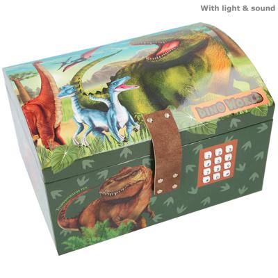 Dino World Schatkist Met Geheime Code, Geluid En Licht Dino World Schatkist Met Geheime Code, Geluid En Licht