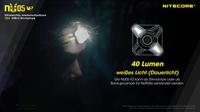 NiteCore NC-NU05V2 NU05 V2 Kleine mobiele lamp LED Zwart, Transparant - thumbnail