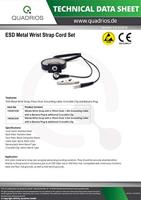 Quadrios ESD-armband Zwart Drukknop 10 mm - thumbnail