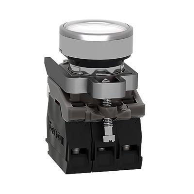 Schneider Electric XB4BW31B5 Harmony XB4BW31B5 Druktoets Bedieningsknop vlak 1 knop Wit Druk-ontgrendeling 1 stuk(s) Piece