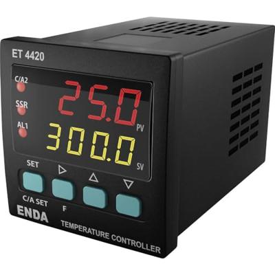 Enda ET4420-230 PID Temperatuurregelaar Pt100, J, K, T, S, R Relais 2 A, SSR (l x b x h) 94 x 48 x 48 mm Enda ET4420-230 PID Temperatuurregelaar Pt100, J, K, T, S, R Relais 2 A, SSR (l x b x h) 94 x 48 x 48 mm