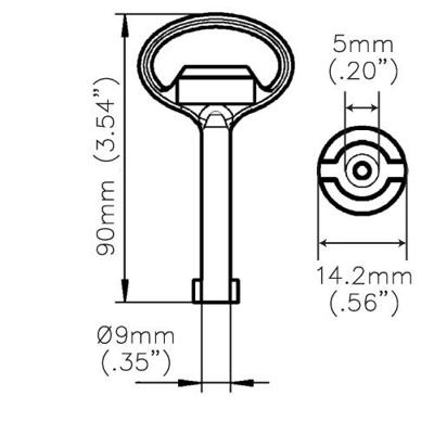 Rittal SZ 2531.000 Schakelkast sleutel Dubbele baard Staal Meerdere kleuren 1 stuk(s)