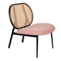 Zuiver Fauteuil 'Spike' Rotan en stof, kleur Roze - thumbnail