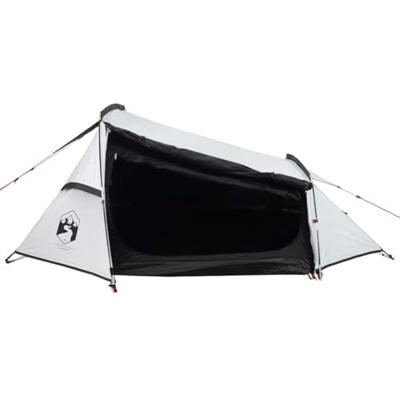 VidaXL Tunneltent 2-persoons waterdicht verduisterend stof wit - thumbnail