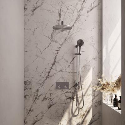 Brushed Edition thermostatische regendouche SET 68 - 30 cm douchekop en 3-standen handdouche - RVS geborsteld PVD