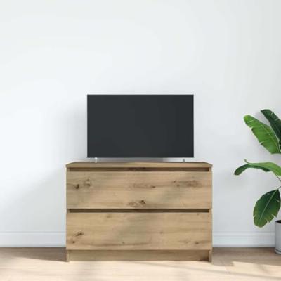 Tv-meubel ambachtelijk 80x35x54cm spaanplaat grijs eikenkleurig