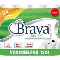 Brava Ultra Soft 3-Laags Toiletpapier - 24 Rollen - Voordeelverpakking - thumbnail