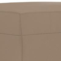 3-delige Loungeset met kussens kunstleer cappuccino - thumbnail