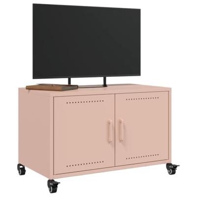 Tv-meubel 68x39x43,5 cm staal roze
