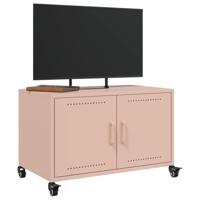 Tv-meubel 68x39x43,5 cm staal roze - thumbnail