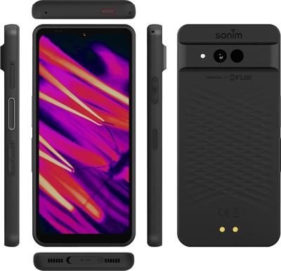 Sonim XP Pro Thermal 5G Smartphone (6,58 inch display, 8/256GB, 50MP warmtebeeldcamera (FLIR Lepton 3.5), IP68, 5000mAh accu, Android 14) zwart