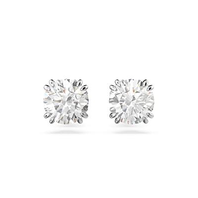 Swarovski 5636712 Oorknoppen Constella zilverkleurig-wit 6 x 6 mm