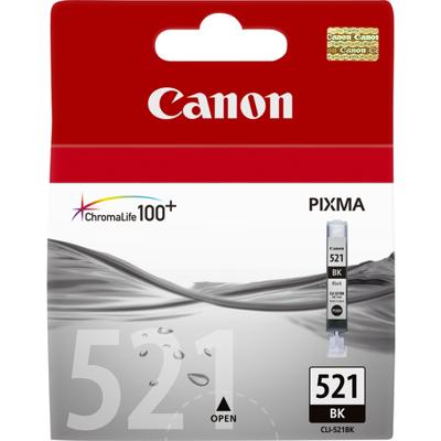 Canon inktcartridge CLI-521BK, 1.250 pagina&apos;s, OEM 2933B001, foto zwart
