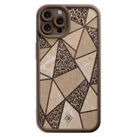 iPhone 12 Pro bruine case - Leopard abstract - thumbnail