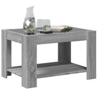Salontafel met LED 73x53x45 cm bewerkt hout grijs sonoma eiken - thumbnail