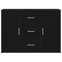 Dressoir 91x29,5x65 cm spaanplaat zwart eikenkleurig - thumbnail