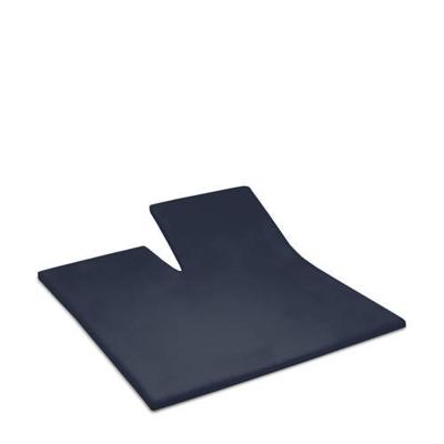 Cinderella katoenen Cinderella single-split topper satijn 180x200 (60) marine (tot 15 cm) Blauw