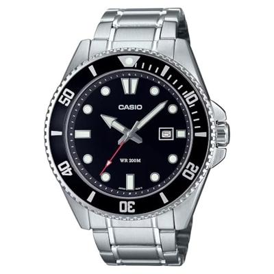 Horloge Heren Casio MDV-107D-1A1VEF Zwart Zilverkleurig (Ø 46 mm)