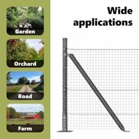 VidaXL Afrasteringspaal grijs 25 x 0,5 m (19 x 19 mm mesh) staal - thumbnail