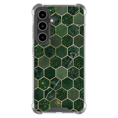 Samsung Galaxy S25 FE shockproof hoesje - Kubus groen