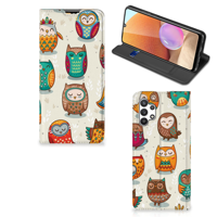 Samsung Galaxy A32 4G | A32 5G Enterprise Editie | Hoesje maken | Vrolijke Uilen - thumbnail