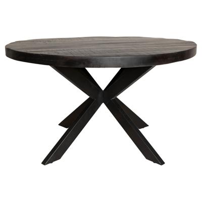 Eetkamertafel Milan - eettafel rond 140 cm - zwarte eettafel
