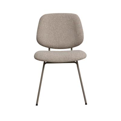 LABEL51 Eetkamerstoel Ravenna - Naturel - Royal Boucle - Taupe Metalen Frame