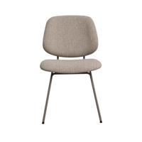 LABEL51 Eetkamerstoel Ravenna - Naturel - Royal Boucle - Taupe Metalen Frame - thumbnail