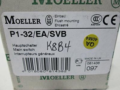 Eaton P1-32/EA/SVB Nokkenschakelaar Uitschakelbaar 32 A 690 V 1 x 90 ° Geel, Rood 1 stuk(s)